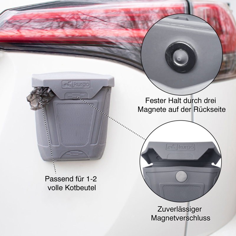 Kurgo Tailgate Dumpster magnetischer KFZ Aufbewahrungsbehälter Befestigung